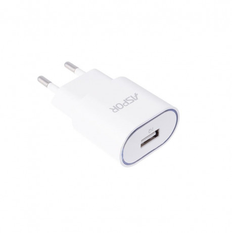 СЗУ Aspor A818 Plus1USB  (2,4А/IQ) Белый