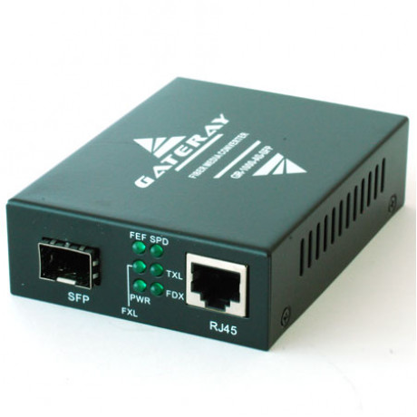 Медиаконвертер Gateray GR-1000-AS-SFP-LFP (1x10/ 100/ 1000 Base-TX, пустой разъем для 1xSFP 1000Base-FX) + БП Медиаконвертер Gateray GR-1000-AS-SFP-LFP (1x10/ 100/ 1000 Base-TX, пустой разъем для 1xSFP 1000Base-FX) + БП