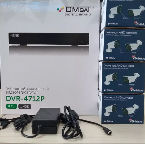 4712P комплект на 4 AHD видеокамеры 4712P комплект на 4 AHD видеокамеры