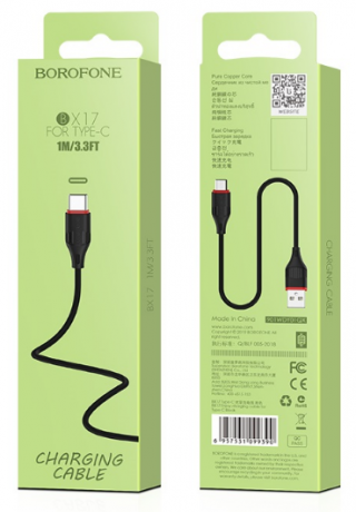 USB кабель Borofone BX17 Enjoy charging cable for Type-C (white)