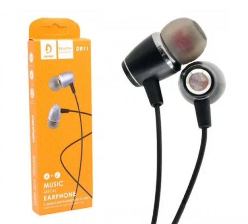 Наушники Denmen DR11 внутриканальные с микрофоном (grey)