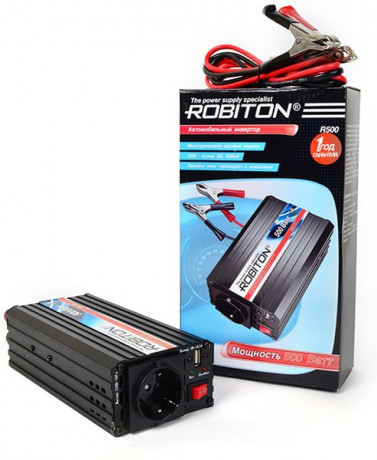 Автомобильный инвертор ROBITON R500, DC/AC инвертор, 500Вт, вход 12В, выход 220В(преобразователь автомобильный) Автомобильный инвертор ROBITON R500, DC/AC инвертор, 500Вт, вход 12В, выход 220В(преобразователь автомобильный)