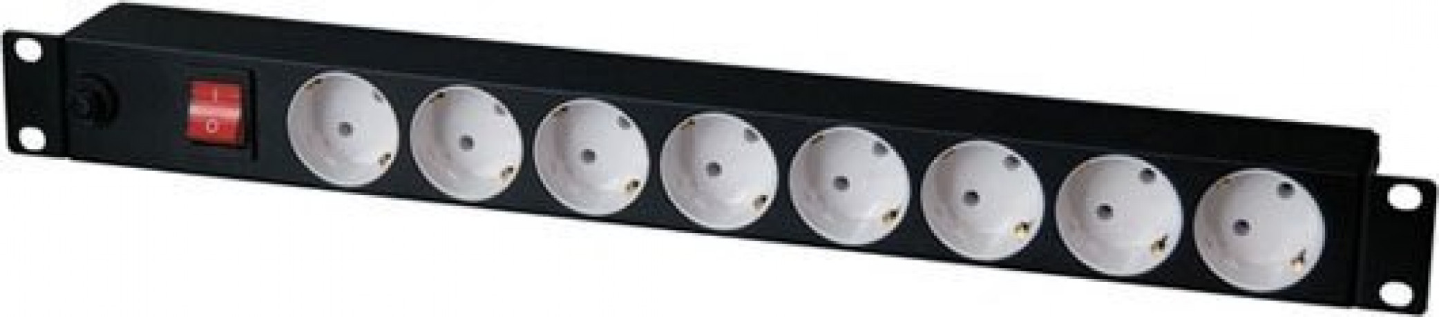 Блок электрических розеток TLK-RS08MF1-BK 19" 1U. 8 розеток