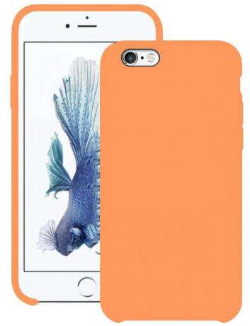 Накладка Silicone Case Original iPhone 6/6S Оранжевый