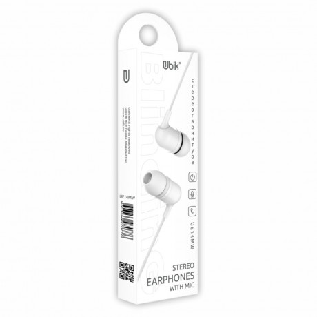 Стереогарнитура Ubik UE14M, внутриканальная (white) Стереогарнитура Ubik UE14M, внутриканальная (white)