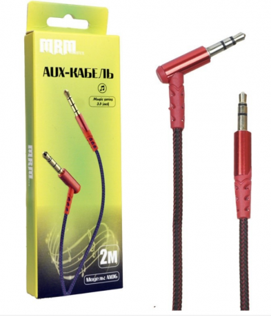 Кабель AUX MRM AX06 угловой 2m (red)